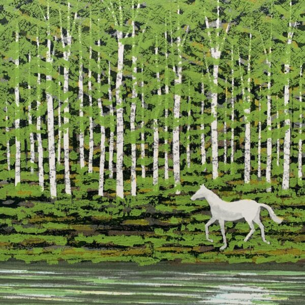 WHITE HORSE PRINT