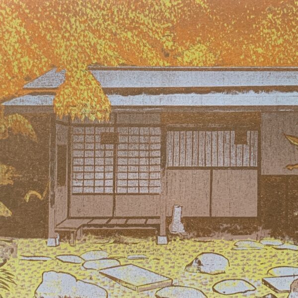 Tea ceremony, woodblock print